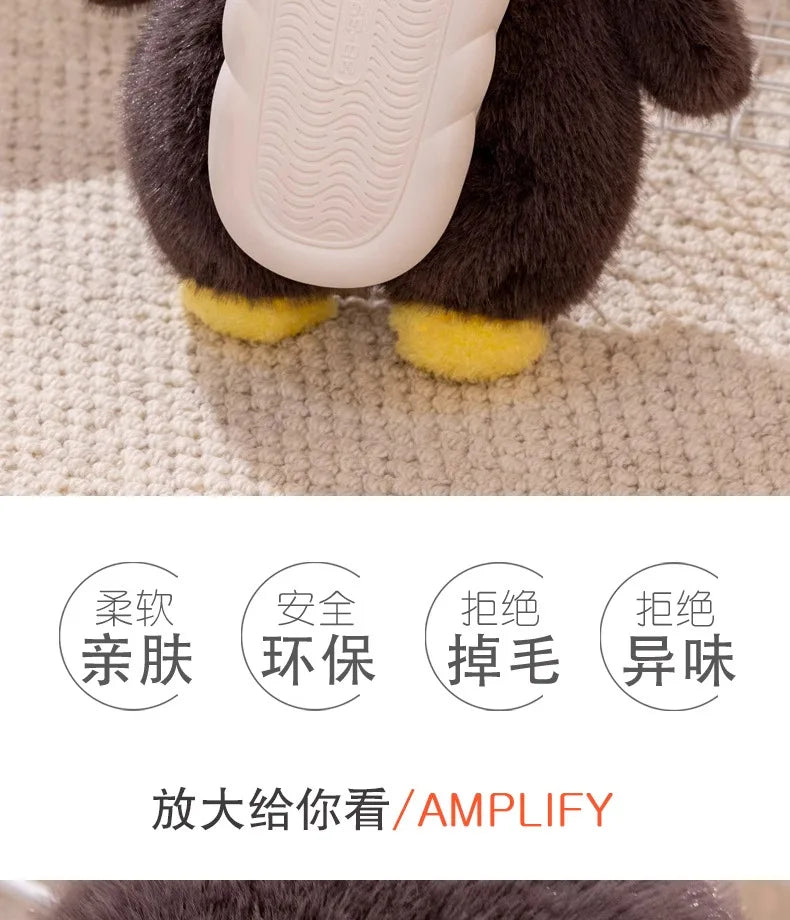 Funny Fuzzy Penguin Slippers Girls Novelty Indoor Shoes Women Soft Furry Slippers Female Plush Home Shoes Animal Flip Flops