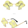 Women Girls Mushroom Euro American Style Rimless Sunglasses Adult Personalized Fashion Glasses Female Sunscreen UV400 Sunglasses