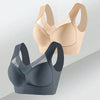 2PCS Women Lace Sport Bras Plus Size Seamless Bra Bralette Backless Lady Brassiere Vest Female Gather Shock-Proof Wireless L-5XL