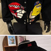 American Cartoon Embroidery Men Baseball Jacket Unisex Spring Autumn vintage Fashion Crand Loose Jacket motorcycle Printing Coat