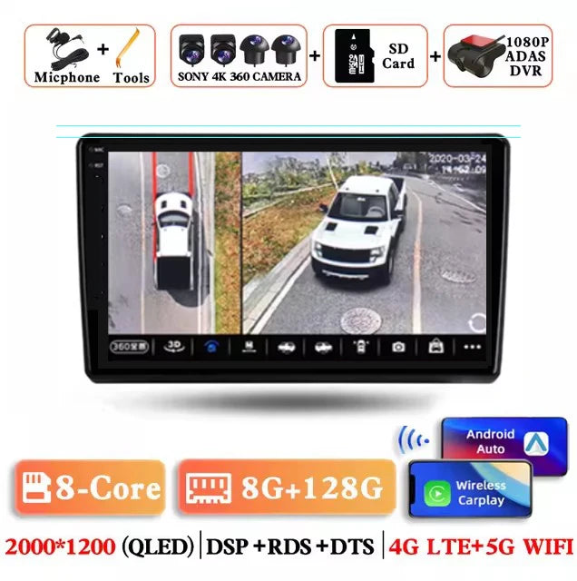 Android 14 Carplay Auto Car Radio for Hyundai H1 Grand Starex 2007 2008 2009 2010 2011-2015 Multimedia Video Player GPS Stereo