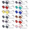 Square Polygonal Women Sunglasses 2025 Vintage Brand Diamond Rhombus Ladies Sun Glasses Men Female Fashion UV400 Shades Eyewear