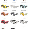 New Fashion Personality Hip Hop Cool Cyberpunk Sunglasses with Large Frame UV400 Anti UV Eyeglasses Oculos De Sol Feminino