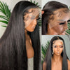 13X4 Lace Front Wig Bone Straight 180% Density Brazilian Remy Human Hair Wigs For Black Women Pre Plucked Lace Frontal Wigs