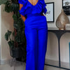 Wmstar Women's Two Piece Set V Neck  Solid Short Sleeve Office Lady Summer Office Lady Sexy Matching Suit Wholesale Dropshipping