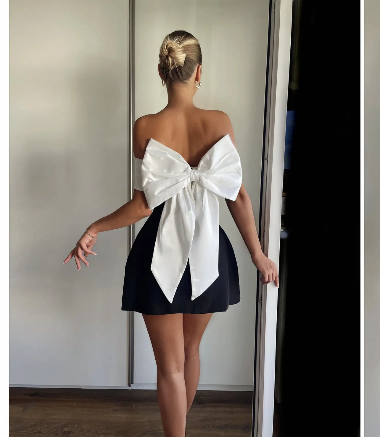 Women Strapless Backless Short Dress Elegant Sexy Off Shoulder Sleeveless Dresses 2025 Ladies Evening Party Birthday Gowns Black