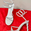 Star style Luxury Crystal Snake Coiled Women Sandals Sexy Stiletto High heels Gladiator Sandals Summer Fashion Party Prom Shoes