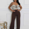 Women Summer Strapless Jumpsuit Sexy One Piece Outfits Cut Out Waist Party Jumpsuit Clothing Lady Full Length Backless Jumpsuits