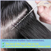 JSNME Micro Feather New hair extensions 100% Real Natural Human Hair Comfort Invisible 14-28 inch Black Brown Blonde 613 color