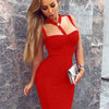 New Arrival Summer Style Sexy Cut Out Button Stretchy Elastic Bandage Dress 2022 Celebrity Designer Evening Party Dress Vestidos