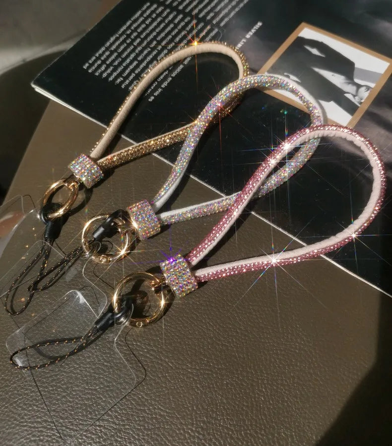 For Cell phone lanyard pendant phone strap Keychain on the phone Wrist chain luxury rhinestone pendant chain diamond bracelet