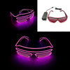1pc Flashing Shutter Neon Rave Glasses Light Up Happy Bar Night  LED Sunglasses Men Women Boys Girls Decor Eyewear