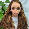 Natural Black 12A Double Drawn Burmese Curly Bob Human Hair Wigs for Women 250% Density Bouncy Curly Remy Human Hair Wigs