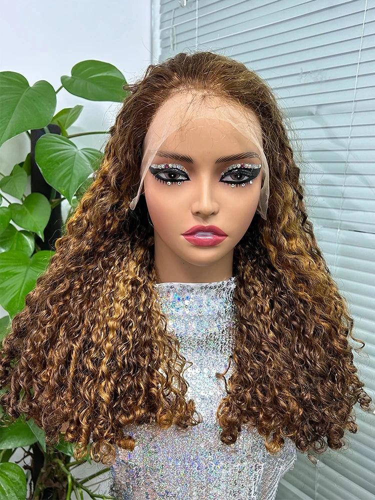 Natural Black 12A Double Drawn Burmese Curly Bob Human Hair Wigs for Women 250% Density Bouncy Curly Remy Human Hair Wigs