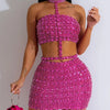 Sexy halter rhinestone mini summer dress women elegant bodycon night club party dresses woman short evening dresses vestidos HL