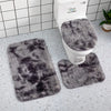 3pcs Bathroom Mat Set for Bathroom Silk Tie-Dye Toilet Soft Non Slip Rug Shower Carpets Toilet Lid Cover Floor Mats for Hallway