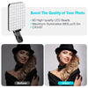 LED Selfie Light 60 High-quality LED Beads 2200mAh Rechargeable CRI 97+, 7 Light Modes Portable on Light for Phone/Tablet/Laptop
