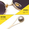 Fashion Model Ocean Yellow Square Sunglasses Women Luxury Brand Oversized Shades Pearl Chic Sun Glasses For Female Men Oculos