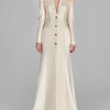HIGH STREET Newest Fashion 2025 Designer Maxi Dresses Women's Long Sleeve Stunning Flowers Appliques Beaded Long Dress