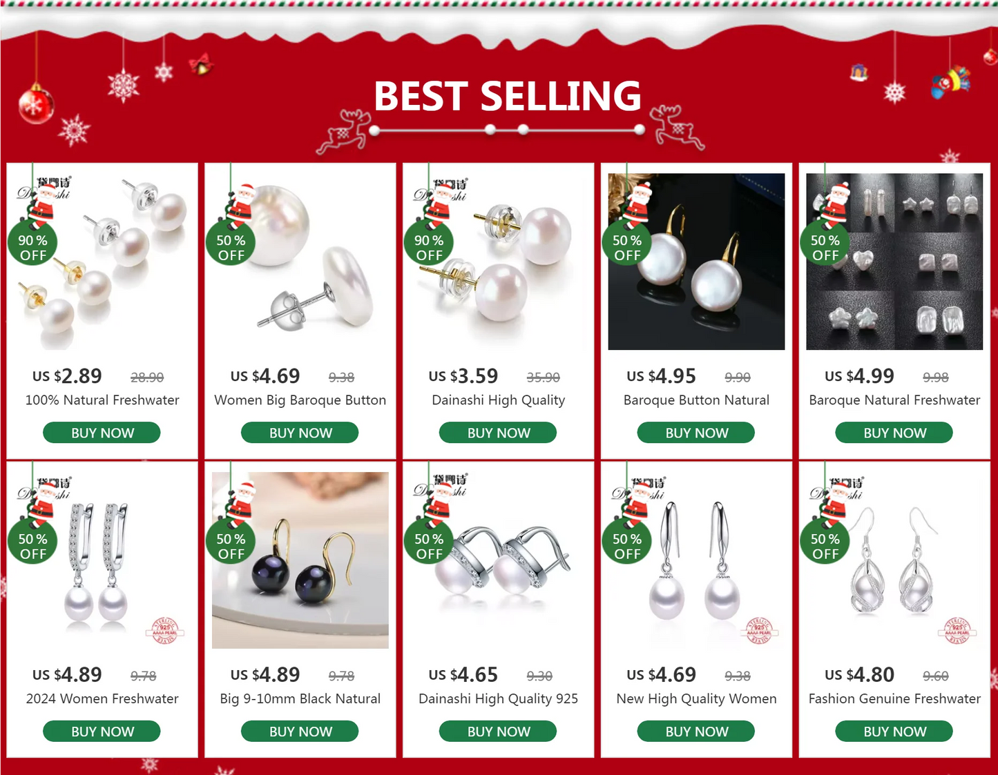 Natural Freshwater Pearl Stud Earrings Real 925 Sterling Sliver Earring Cultured White Pearl for Women Earring Jewelry Wholesale