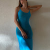 Mesh See Through Backless Spaghetti Strap Dresses Sexy Leopard Print Backless Midi Dress Cover-Ups Summer Boho Beach Holiday
