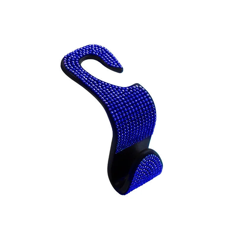 Multifunction Portable Rhinestone Car Seat Back Hook Headrest Storage Holder Hanging Bag Organizer Auto Interior Accessories