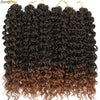 Beach Curl Crochet Hair Gogo Curl Crochet Hair 18 Inch Ombre Brown Blonde Bug Ginger T30 Synthetic Deep Wave Twist Crochet Braid
