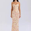 Suninheart Elegant Women 2 Piece Dress Set 2024 Strapless Bodycon Crop Top and Maxi Skirt Set Formal Wedding Guest Party Dress
