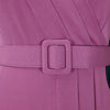 2024 summer new short sleeve V-neck waist solid color Tunle pencil skirt dress