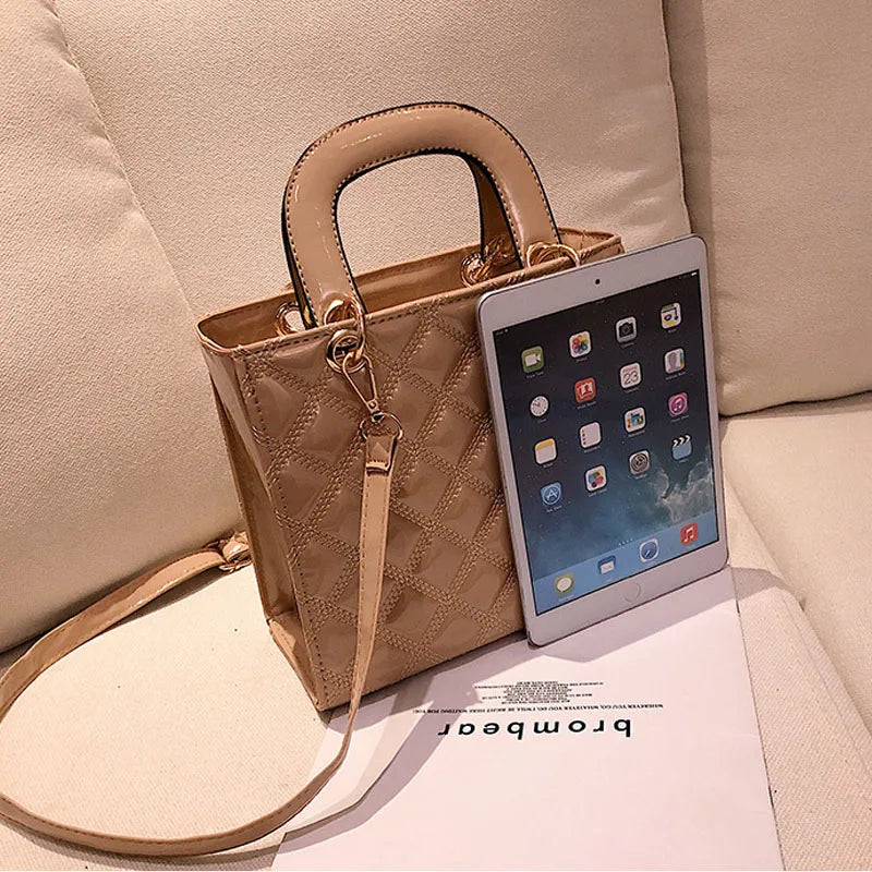 Diamond Stripe Women Handbag Female Luxury Designer Crossbody Bag High Quality Leather Shoulder Bag Clutch Purse Brand Tote Bags