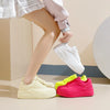 2025 New spring shoes for women green trainers platform lace up sneakers woman hip hop chunky sports shoes faux leather sneaker
