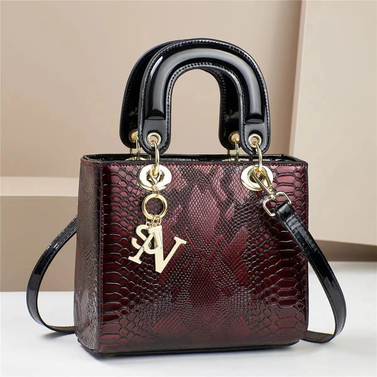 2024 High Quality Luxury Brand Designer PU Leather Shoulder Bag Women Hand Bags Crocodile Purses Ladies Messenger Handbag Totes