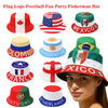 2026 Countries National Flag Bucket Hat Men Women Football Fan Party Football Cup Reversible Sun Hat Soccer Fans Fisherman Hat