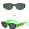 Fashion Square Sunglasses for Women Rectangle Brand Shades Sun Glasses Bling Diamond Eyeglasses Uv400 Glittering Accessories