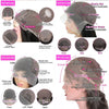 250 Density 360 Full Lace Wig Human Hair Pre Plucked Deep Curly Lace Front Human Hair Wig Curly HD Transparent Lace frontal Wig
