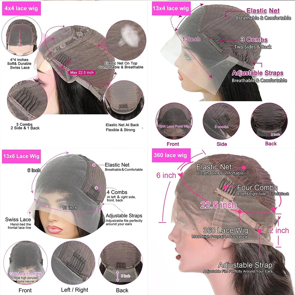 250 Density 360 Full Lace Wig Human Hair Pre Plucked Deep Curly Lace Front Human Hair Wig Curly HD Transparent Lace frontal Wig