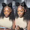 Glueless Wig Short Kinky Curly Bob Wig 12A Malaysian Lace Front Human Hair Wigs Wet And Wavy Water Wave Bob Wig 13x4 Frontal Wig