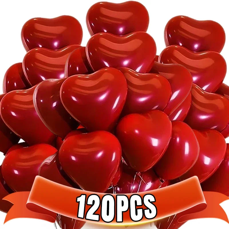Red Heart Latex Balloon Inflatable Love Shaped Balloons Romantic Valentine's Day Birthday Wedding Party Decor Supplies Wholesale