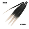 Ponytail Extensions Synthetic Boxing Braids Wrap Around Chignon Tail With Rubber Band Hair Ring 26 Inch Brown Ombre Braid DIY