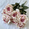 41CM 7 Forks Silk Screen Diamond Rose Artificial Flower Wedding  Living Room Decoration Road Guide Bouquet, Artificial Flower