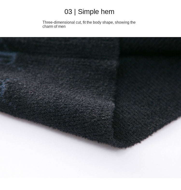 Brand 2023 Autumn High End Mens Velvet Knit Sweater Tops Designer Classic Casual Wool Pullover Fashion Soft Warm Winter Clothing
