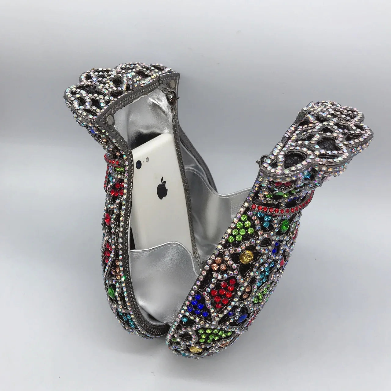 Newest Flower Vase Rhinestone Evening Bags Women Crystal Handbags Metal Chain Elegant Party Bags Luxury Designer Clutch Purse