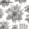 Silver Glitter Christmas Flowers Silver Xmas Tree Artifical Flower Ornaments Merry Christmas Decoration For Home Party New Year