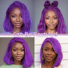Short Bob Wig 180% Dark Purple Lace Front Human Hair Wigs For Women 13x4 Lace Frontal Wig Colored Straight Bob Lace Front Wigs