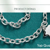 DOTEFFIL 925 Sterling Silver Star Pendant 18 Inch Chain Necklace For Woman Wedding Engagement Fashion Jewelry