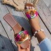 High-end diamond women's slippers, fish-mouthed back hollow lion cool slippers, Rhinestone slippers chain bag set