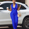 Business OL Work Wear Two Piece Pant Suits for Women Set Elegant Sleeveless Blazer Top + Pencil Pants Office Lady Matching Sets