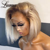 200 Density 13x6 Ombre Blonde Bob Lace Front Wig Human Hair 13x4 Transparent Short Wigs Cheap Straight Brazilian Hair For Women