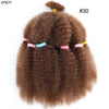Afro Kinky Curly Hair Bulk Synthetic 12inch Ombre Marley Twists Braiding Hair #1B 4 27 30 33 99J Green Ombre Purple Brown Colors