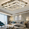 Modern Luxury Crystal LED Chandelier For Living Room Bedroom Dining Room Kitchen Ceiling Lamp Silver Chrome Remote Control Light